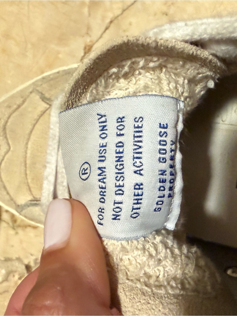 Golden Goose Beige Suede Sneaker with Rose Gold Glitter Star - Picture 2 of 6